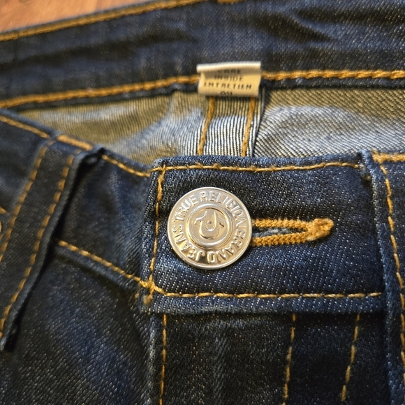 True Religion Low Rise Straight Women's Dark Blue Jeans size 27 - Picture 2 of 7